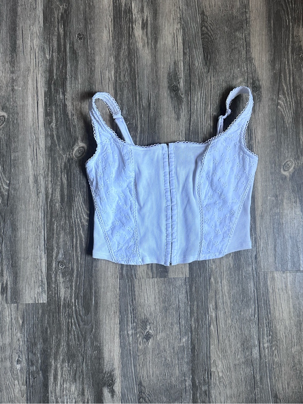 Madden NYC White Corset Crop Top Women’s Size Small